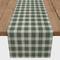 90" Plaid Hunter Green Cotton Twill Table Runner